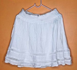 Cute White Short Skirt