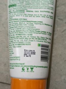 Organic harvest Sunscreen Spf50