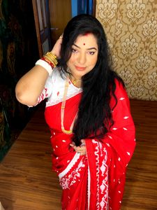 Lace work Embroidery Cotton Jamdani Saree &amp; Blouse