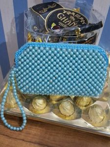Beaded Flower Pouch