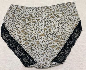 Animal Print Lace Trim Briefs