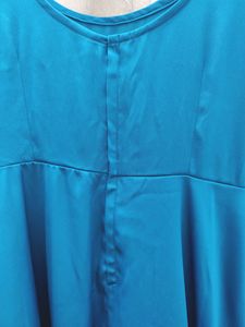 Tailored Blue Shimmer A-Line Formal Gown