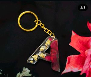 Resin Initial Keychain