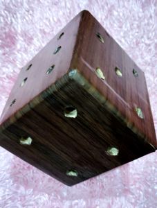 Wooden Dice Decor/ Pen Holder