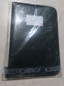 Black Leather Portfolio Case - Fools cape Size