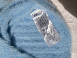 Blue Fuzzy Knit Vest