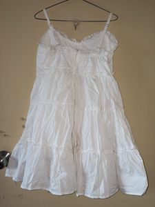 White Tiered Mini Dress