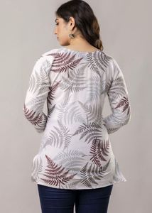 Stylish Floral Print Tunic Top