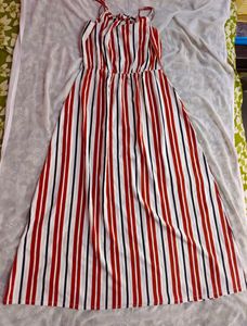 plusS Unused Women Printed Dress Side Slit Cut