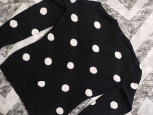 Cute Black Polka Dot Sweater