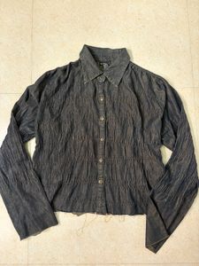 Y2K grunge denim  top🕸️🕷️