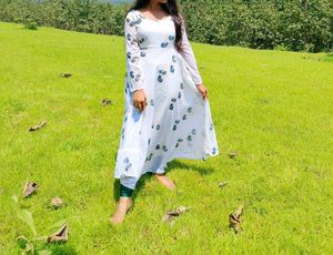 Floral Long Sleeve Dupatta Set For Wome