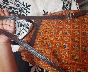 NEW BLOCK PRINT BAGPACK WITH PU LEATHER