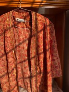 Vintage Floral Print Kimono Jacket