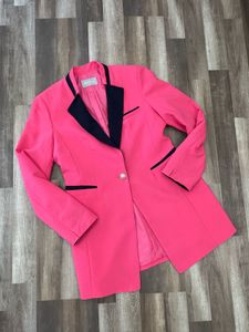 Pink Blazer with Black Trim