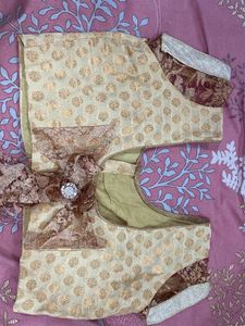 Dark Brown Half Pattern Saree