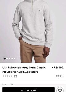 US polo Orignal USPA Grey Pullover