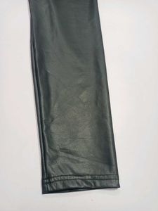 Black Leather Leggings Free Size fit 30 to 3