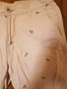 Easybuy Beige Cotton Shorts For Men