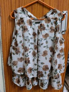 Floral Ruffle Top