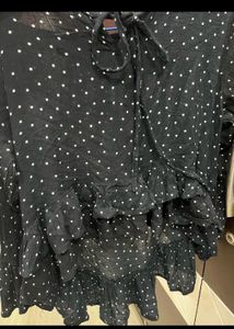 Black Polka Dot Top