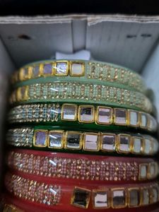 Colorful Beaded Bangle Set
