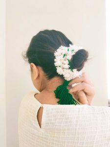 Floral Hair Bun Accessory