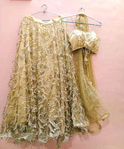 Golden Fancy  Embroidery Lehenga Choli