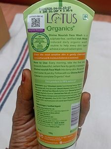 Lotus Organic Divine Nourish Face Wash