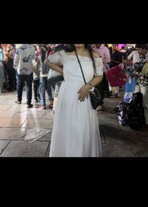Elegant White Lace Maxi Dress