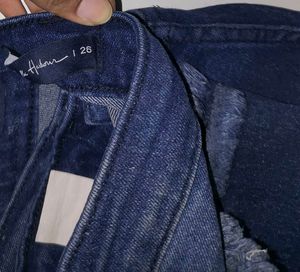 Ripped Dark Wash Denim Torn Jeans