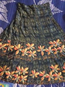 Floral Print Midi Skirt