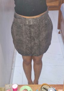 Animal Print Mini Skirt