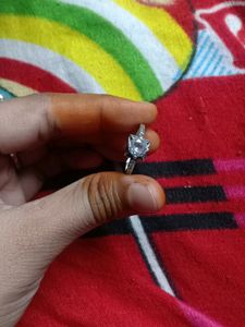 original silver engagement diamond ring