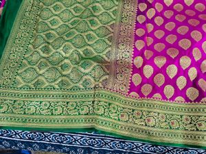 Heavy Pink Banarasi Gold Zari Saree