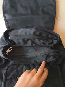 Stylish Black Quilted Backpack