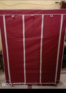 Aluminium Collapsible Wardrobe Maroon ,3 Doors