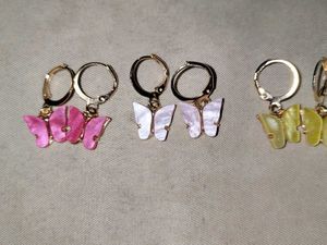Set Of 5 Gold Plated Hoop Butterfly 🦋 Earrings