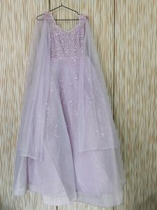 Lavender Mesh Gown