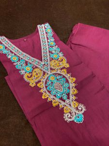 Heavy Embroidered Kurta With Pants