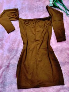 Brown Bodycon Mini Dress