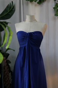 H&amp;M Blue Strapless Dress
