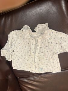 Floral Lace Collar Top