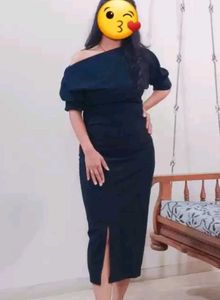 Black Side Slit Modi Dress