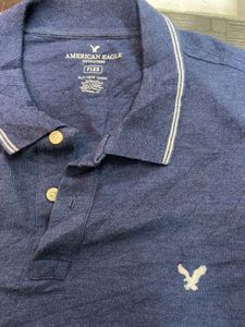 American Eagle Blue Polo Shirt