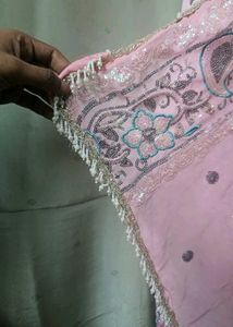 Baby Pink Rasgulla Dress . Heavy Duppata