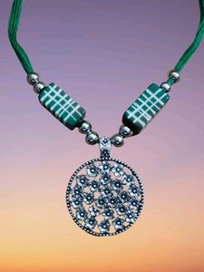Green Necklace and Earring Set