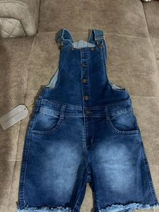 Denim Overalls Shorts