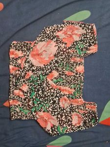 Full Hand Floral Print Top