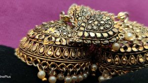 Antique Gold Jhumka Earrings
